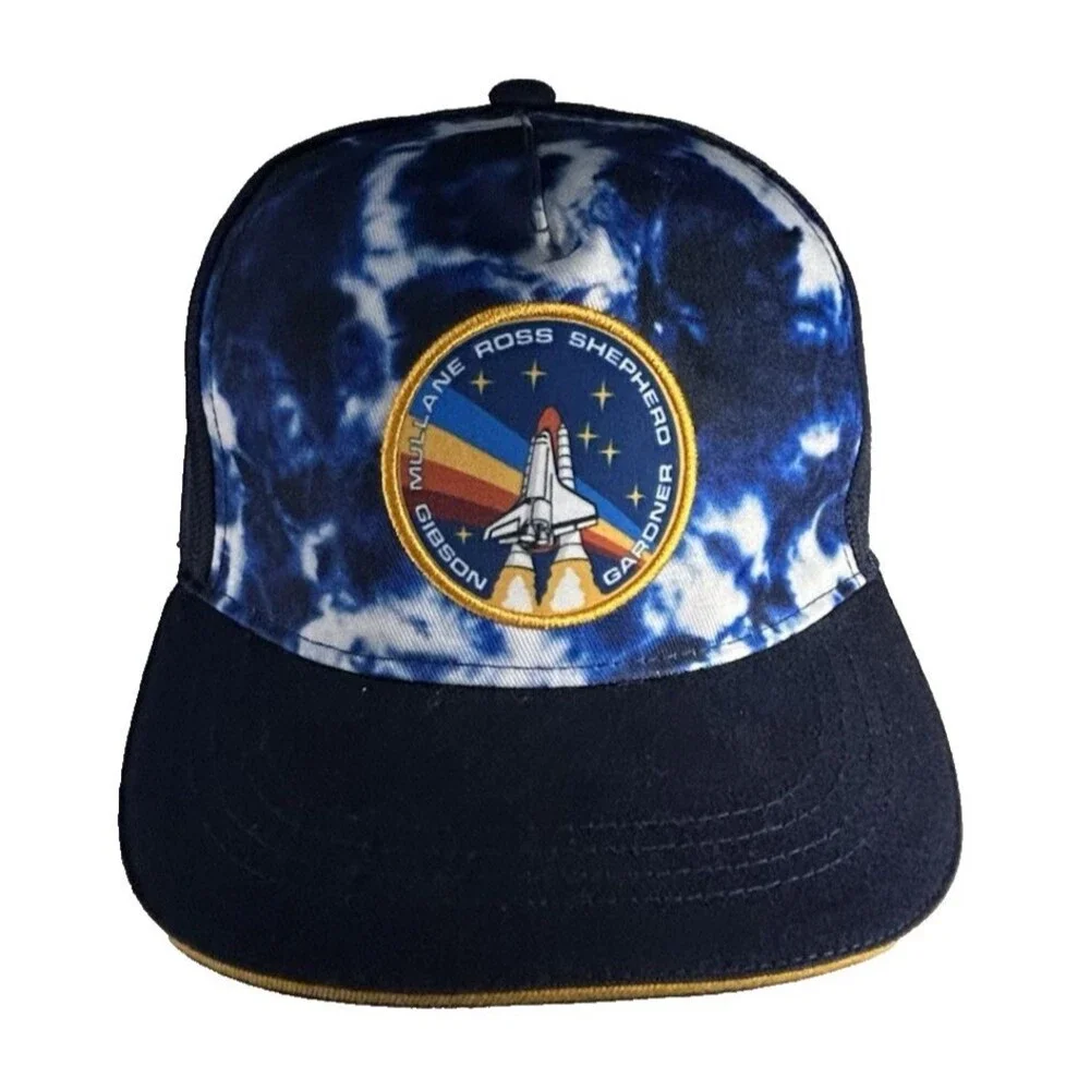 Nasa Space Shuttle Tie Dye Cap Gibson Mullane Ross Shepherd Gardner Youth OS